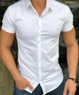 پیراهن سفید آستین کوتاه مردانه
